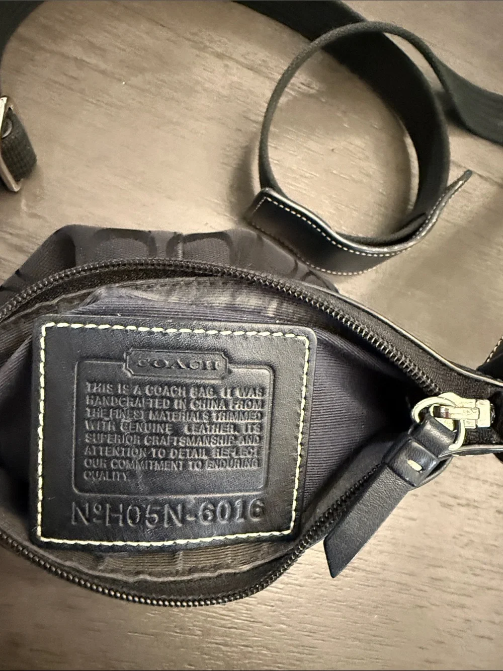 Coach Black Signature Jacquard Small Messenger Crossbody Bag